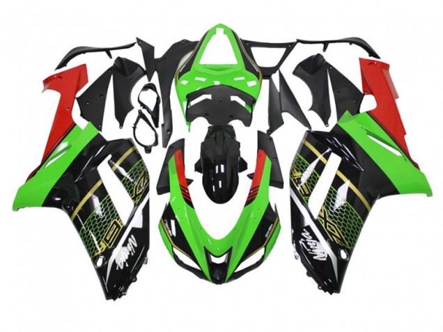 Vert Noir Carénages Moto Kawasaki ZX6R 2007-2008 Vert Noir Carénages Moto Kawasaki ZX6R 2007-2008