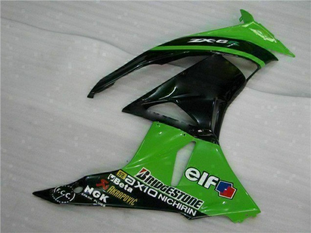 Vert Noir Carénages Moto Kawasaki ZX6R 2009-2012 Vert Noir Carénages Moto Kawasaki ZX6R 2009-2012