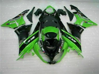 Vert Noir Carénages Moto Kawasaki ZX6R 2009-2012