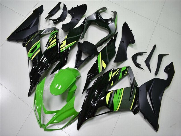 Vert Noir Carrosserie Moto Kawasaki ZX6R 2013-2018 Vert Noir Carrosserie Moto Kawasaki ZX6R 2013-2018