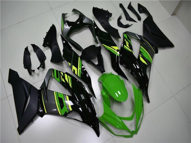 Vert Noir Carrosserie Moto Kawasaki ZX6R 2013-2018 Vert Noir Carrosserie Moto Kawasaki ZX6R 2013-2018