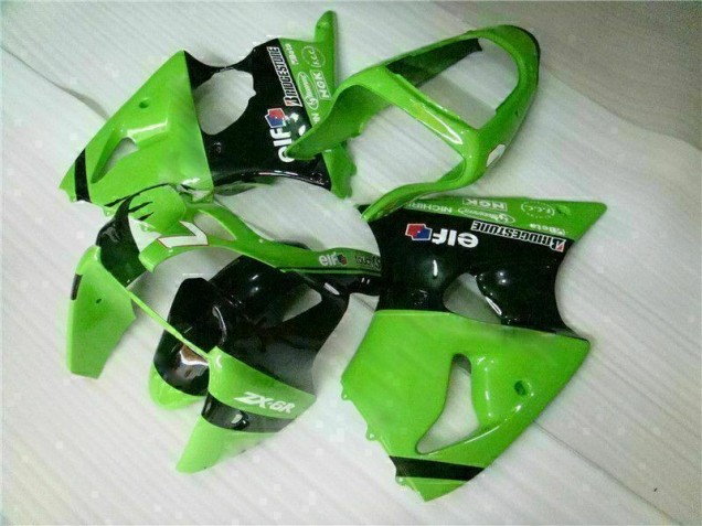 Vert Noir Kit Carénages Motos Complet Kawasaki ZX6R 2000-2002 Vert Noir Kit Carénages Motos Complet Kawasaki ZX6R 2000-2002