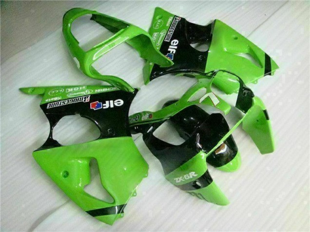 Vert Noir Kit Carénages Motos Complet Kawasaki ZX6R 2000-2002 Vert Noir Kit Carénages Motos Complet Kawasaki ZX6R 2000-2002