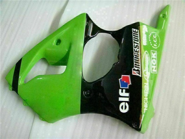 Vert Noir Kit Carénages Motos Complet Kawasaki ZX6R 2000-2002 Vert Noir Kit Carénages Motos Complet Kawasaki ZX6R 2000-2002