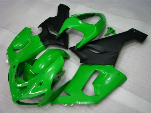 Vert Noir Mat Carénage Moto Kawasaki ZX6R 2005-2006 Vert Noir Mat Carénage Moto Kawasaki ZX6R 2005-2006
