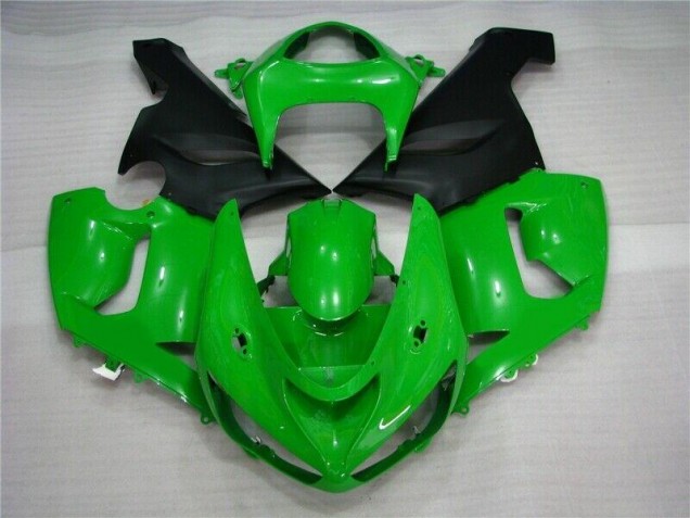 Vert Noir Mat Carénage Moto Kawasaki ZX6R 2005-2006 Vert Noir Mat Carénage Moto Kawasaki ZX6R 2005-2006