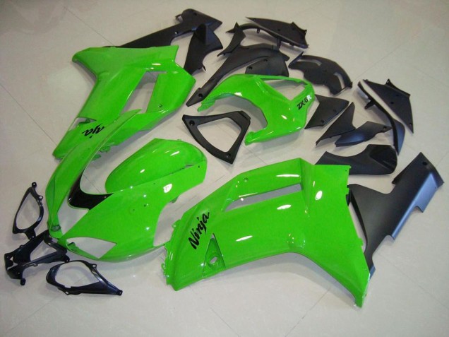 Vert Noir Mat Carénage Moto Kawasaki ZX6R 2007-2008 Vert Noir Mat Carénage Moto Kawasaki ZX6R 2007-2008