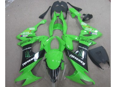 Vert Noir Monster Carénage Moto Kawasaki ZX10R 2008-2010