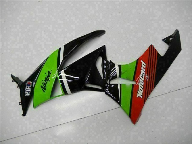 Vert Noir Rouge Carénage Moto Kawasaki ZX6R 2009-2012 Vert Noir Rouge Carénage Moto Kawasaki ZX6R 2009-2012