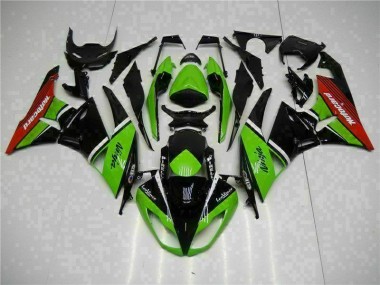 Vert Noir Rouge Carénage Moto Kawasaki ZX6R 2009-2012