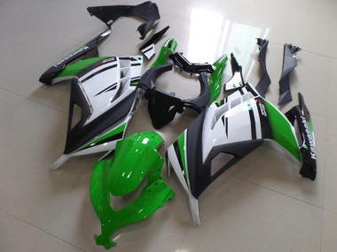 Vert Noir et Blanc Carénage Moto Kawasaki ZX 300R 2013-2016