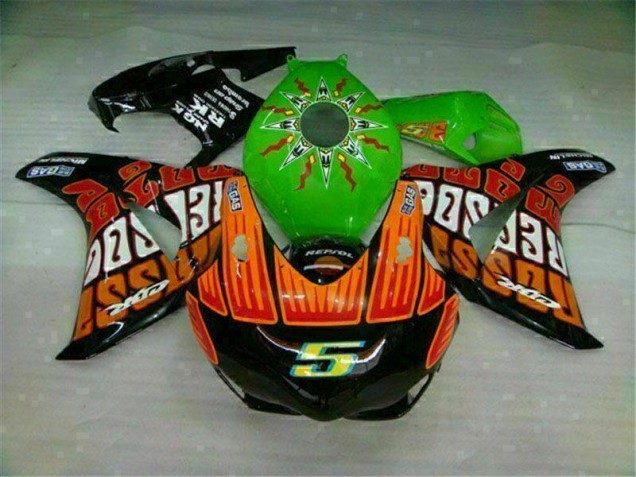 Vert Orange Carénage Moto Honda CBR 1000 RR 2008-2011 Vert Orange Carénage Moto Honda CBR 1000 RR 2008-2011