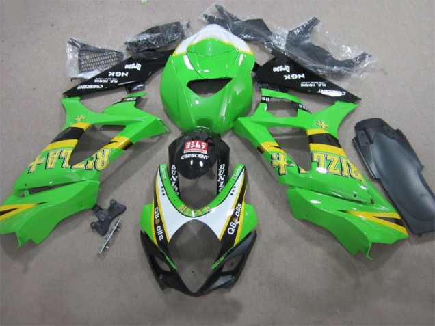 Vert Rizla Q8 Oils Carénage Moto Suzuki GSXR 1000 K7 2007-2008 Vert Rizla Q8 Oils Carénage Moto Suzuki GSXR 1000 K7 2007-2008