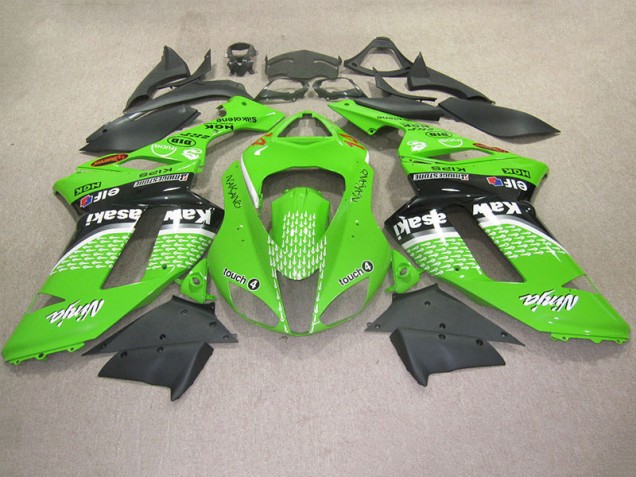 Vert Touch 4 Carénage Moto Kawasaki ZX6R 2007-2008 Vert Touch 4 Carénage Moto Kawasaki ZX6R 2007-2008