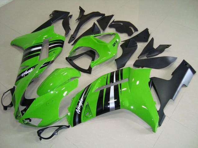 Vert et Argent Bande Carénage Moto Kawasaki ZX6R 2007-2008 Vert et Argent Bande Carénage Moto Kawasaki ZX6R 2007-2008