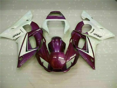 Violet Blanc Carénage Moto Yamaha R6 1998-2002
