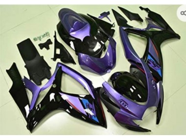Violet Noir Carénage Moto Suzuki GSXR 600 / 750 K6 2006-2007