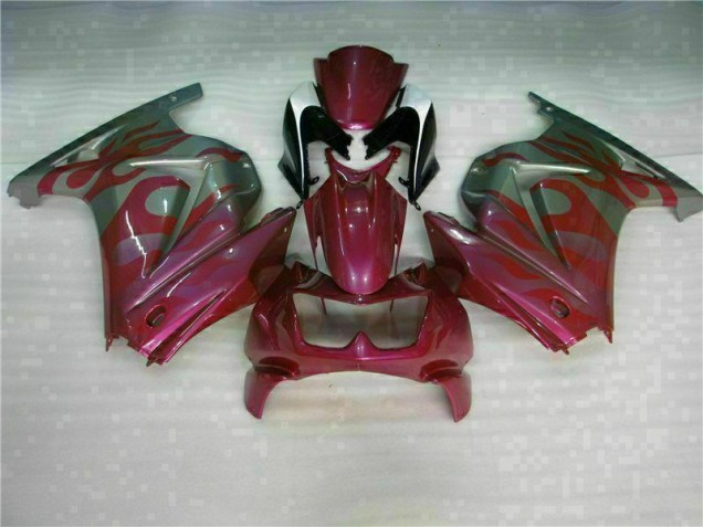 Violet Rouge Carénage Moto Kawasaki EX250 2008-2012 Violet Rouge Carénage Moto Kawasaki EX250 2008-2012