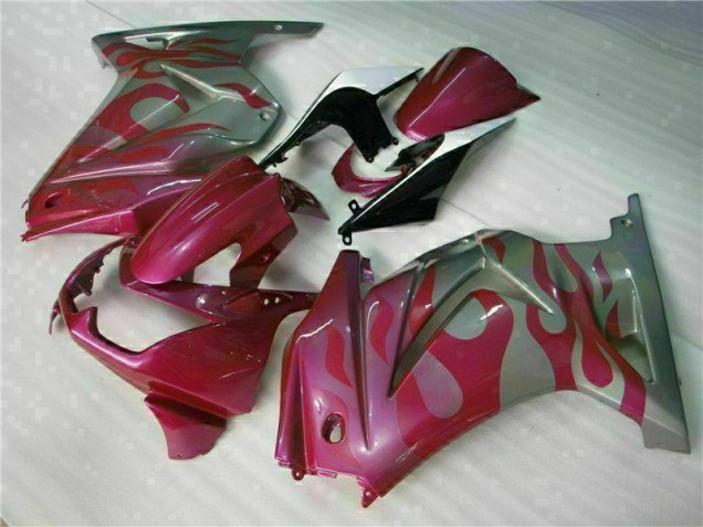 Violet Rouge Carénage Moto Kawasaki EX250 2008-2012 Violet Rouge Carénage Moto Kawasaki EX250 2008-2012